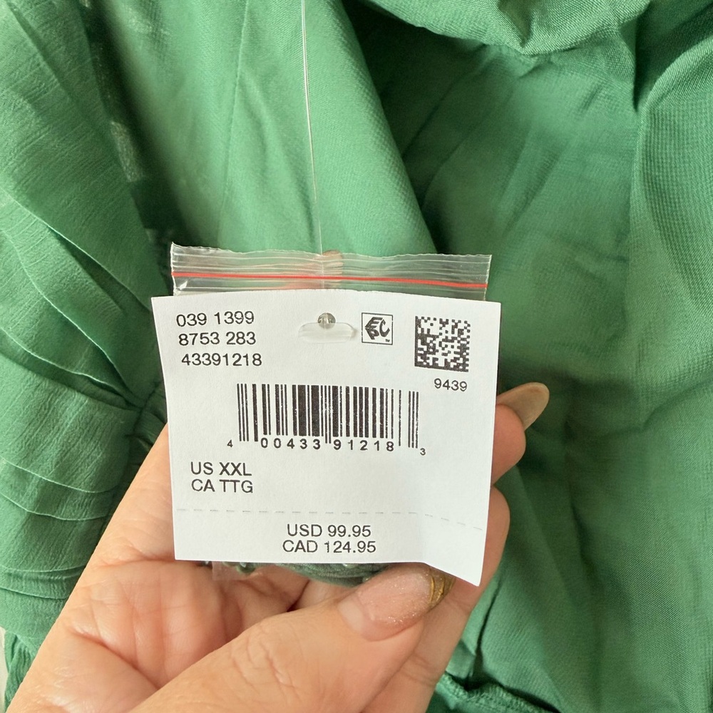 American Eagle Strapless Green Dress